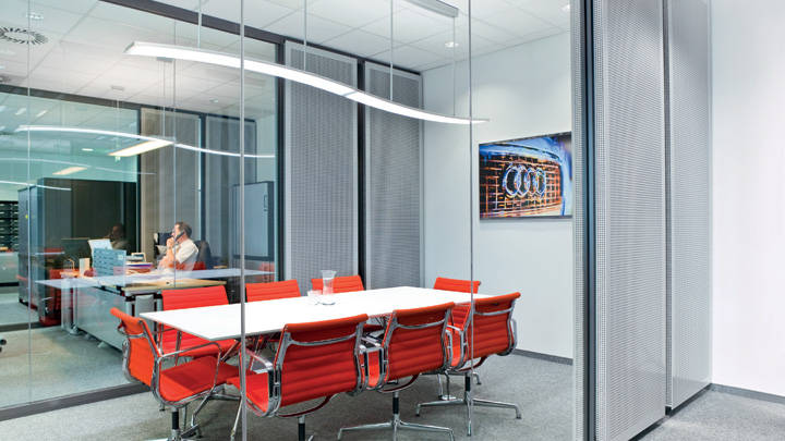 La sala de reuniones de Audi iluminada por Philips Lighting