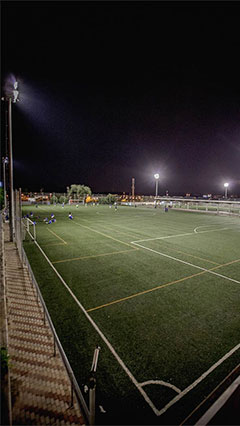 Campos de deporte en Rivas (España) iluminados por Philips 