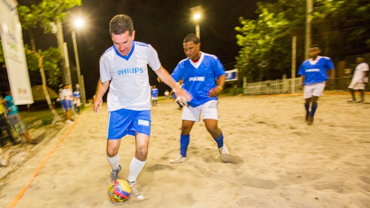 Iluminación LED Cancha de Fútbol La Boquilla, Cartagena Colombia